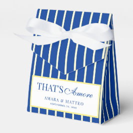 That's Amore Striped Blue & Yellow Wedding Presentaskar