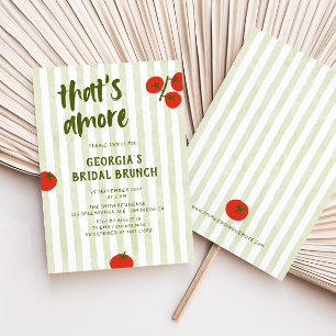 That's Amore Tomat Handritad Bröllopsdusch Inbjudningar