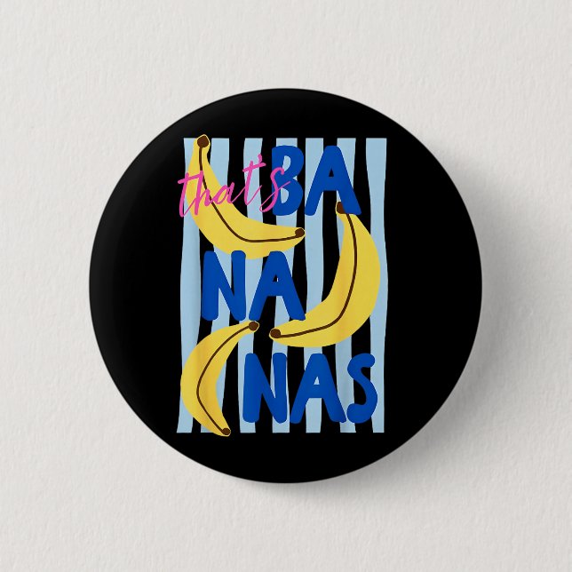 Thats Bananas Funny Fruit Humor Retro Summer Men Knapp (Framsida)