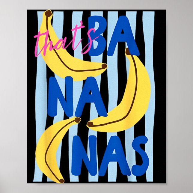 Thats Bananas Funny Fruit Humor Retro Summer Men Poster (Framsidan)
