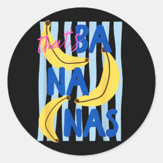 Thats Bananas Funny Fruit Humor Retro Summer Men Runt Klistermärke