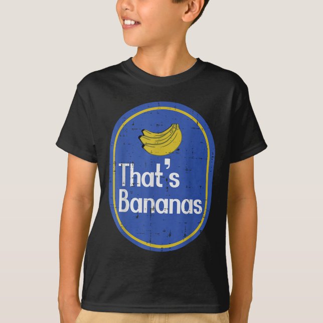 Thats Bananas Sticker Fruit Costume Halloween Men  T Shirt (Framsida)
