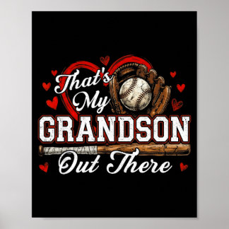 That's grandson out there women baseball grandma poster