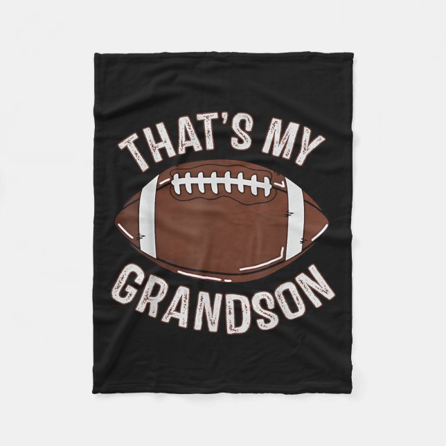That's My Grandson Football Grandma Granddad Famil Fleecefilt (Framsidan)
