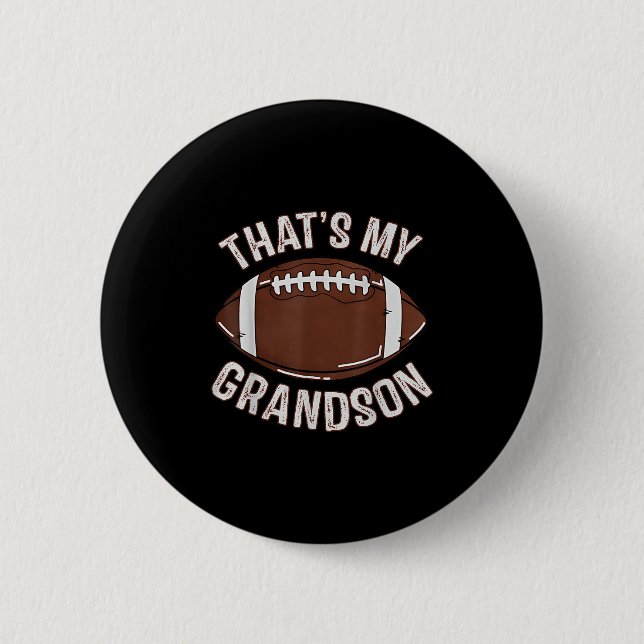 That's My Grandson Football Grandma Granddad Famil Knapp (Framsida)