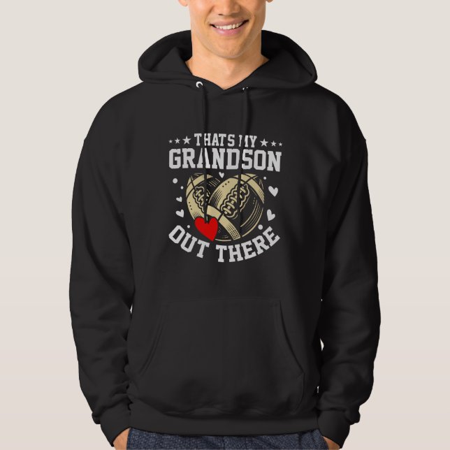 That's My Grandson Out There Rugby Hoodie (Framsida)