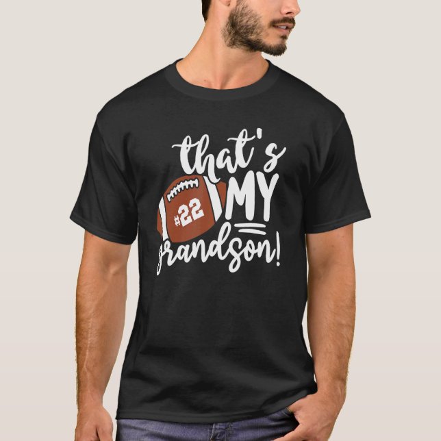 That's My Grandson Proud Football Grandma Nana Mim T Shirt (Framsida)