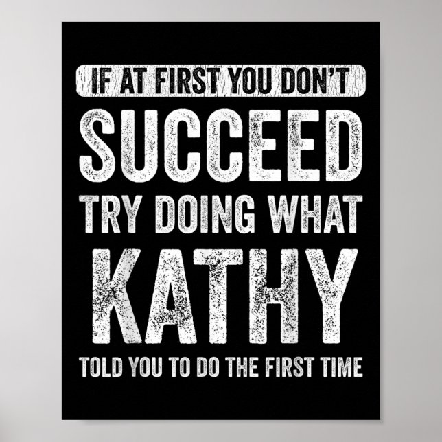 That's My Name Co. Kathy Women's Black Modern Lett Poster (Framsidan)