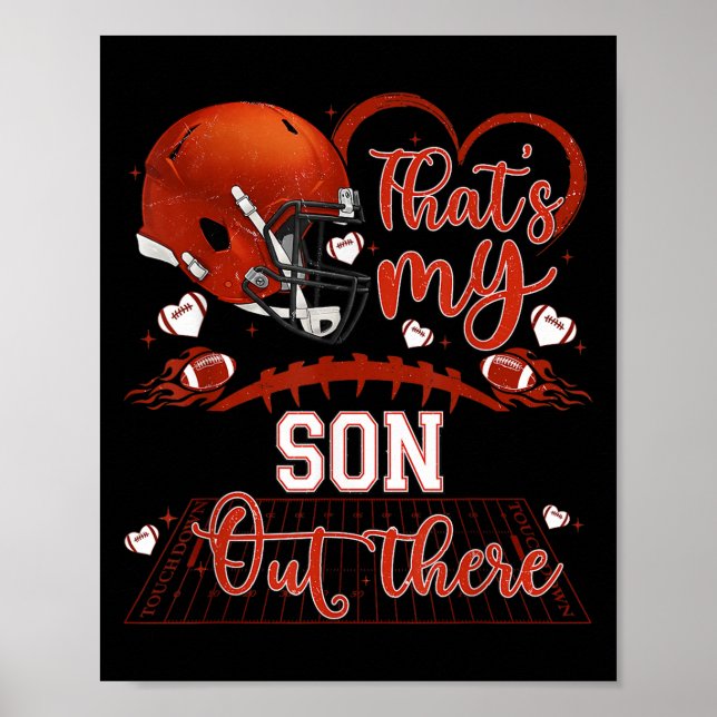 That's My Son Out There Funny Football Mom Mama Da Poster (Framsidan)