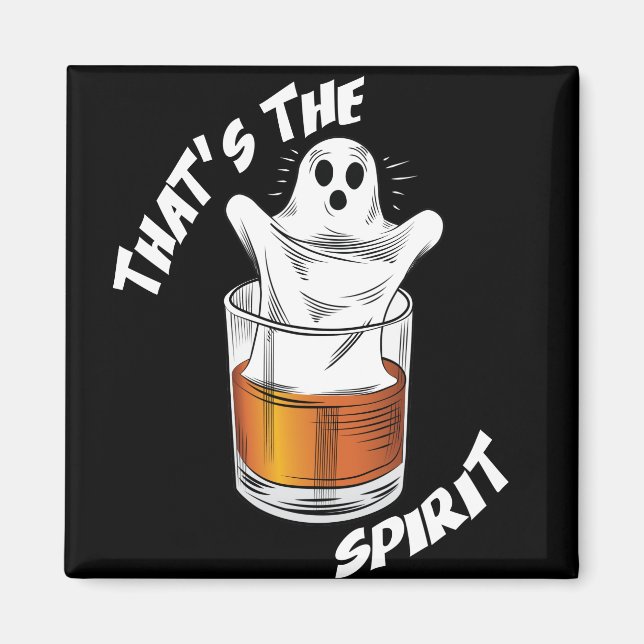 Thats Spirit - Funny Halloween Ghost Magnet (Framsidan)