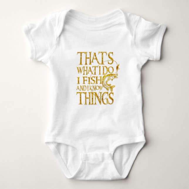 That's What I Do I Fish And I Know Things Tshirt Tee Shirt (Framsida)