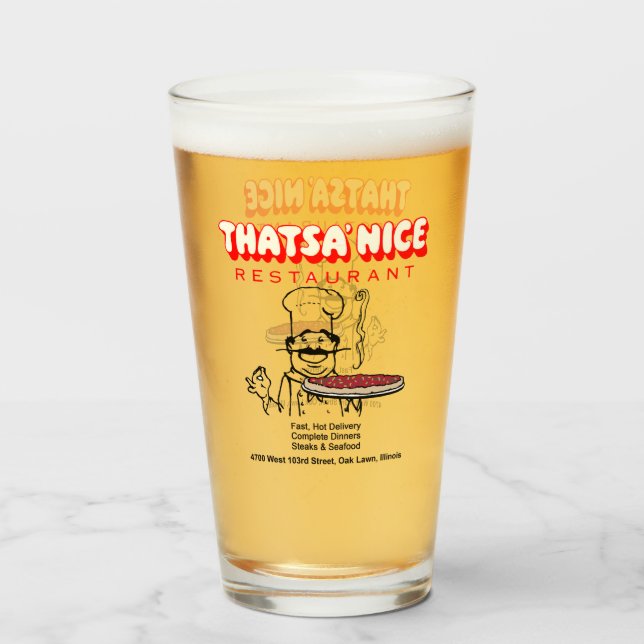 Thatsa' Nice Restaurant, Oak Gräsmatta, Illinois Glaskopp (Framsida fylld)