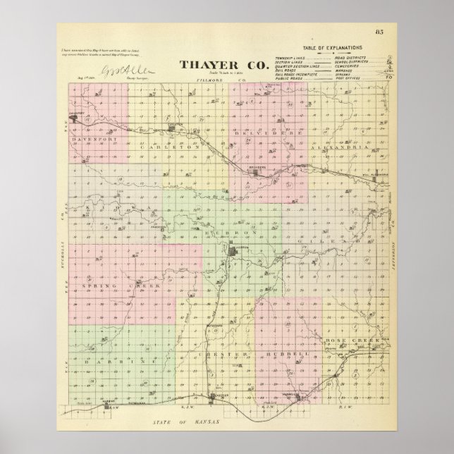 Thayer County, Nebraska Poster (Framsidan)