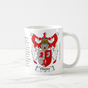 Thayer familjvapensköld kaffemugg