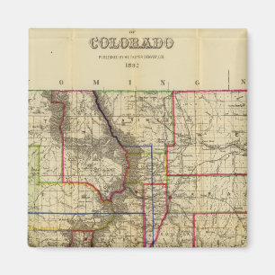 Thayer karta av Colorado 2 Magnet