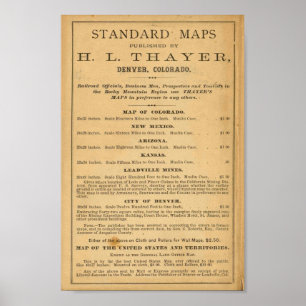 Thayer karta i Colorado Poster