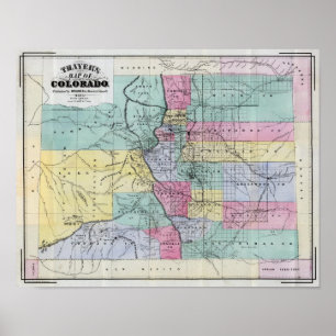 Thayers karta av Colorado Poster