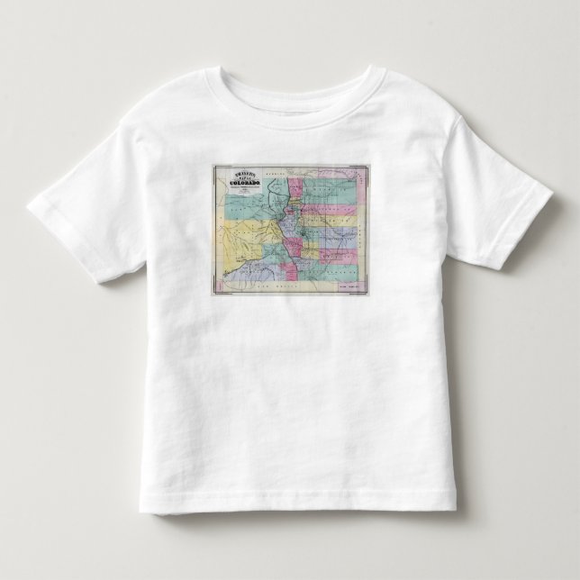 Thayers karta av Colorado T Shirt (Framsida)