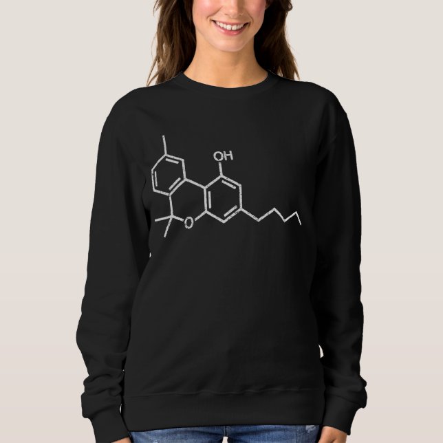 Thc Molecule Tetrahydro Chemical Structure T Shirt (Framsida)