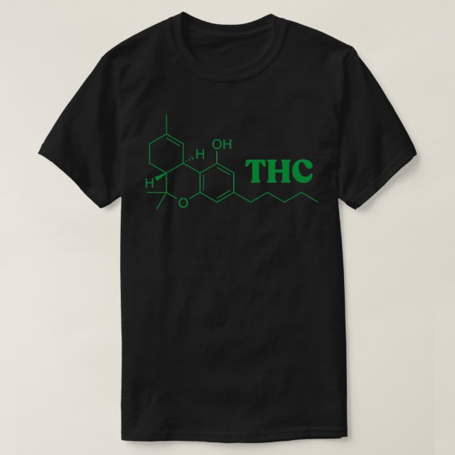 THC-molekyl med namn T Shirt (Design framsida)