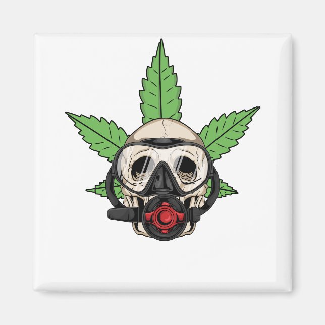THC Ogräs Scuba Diver Magnet (Framsidan)