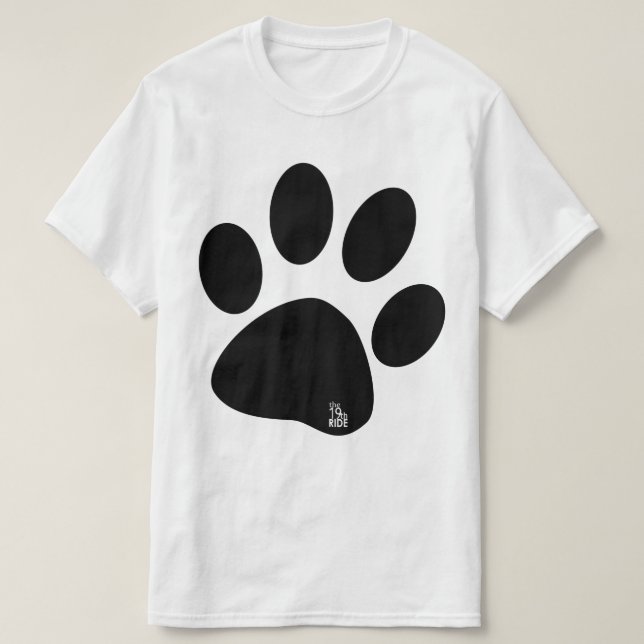 the 19th RIDE White with Black Paw T T-Shirt (Design framsida)