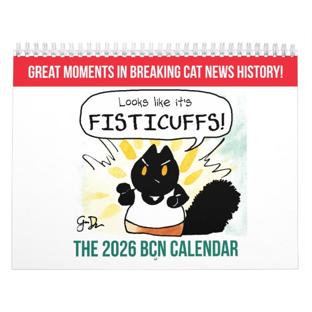 The 2026 Breaking Cat News Calendar Kalender (Omslag)