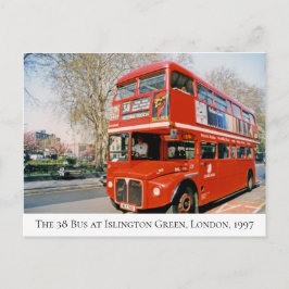 The 38 Buss at Islington Grönt, London, 1997 Vykort