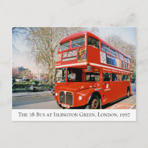 The 38 Buss at Islington Grönt, London, 1997 Vykort