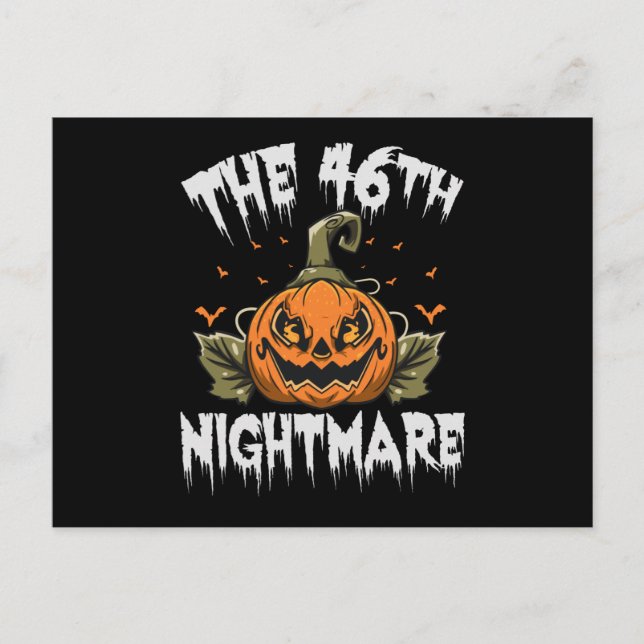 The 46th Nightmare Funny Spokky Halloween Politics Vykort (Framsida)