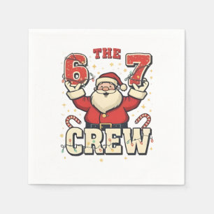 The 6 7 Crew Roligt Santa Jul Meme Pappersservett