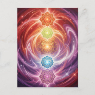 The 7 Chakras´10 Helg Vykort