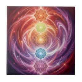 The 7 Chakras´10 Kakelplatta