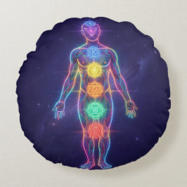 The 7 Chakras´2 Rund Kudde