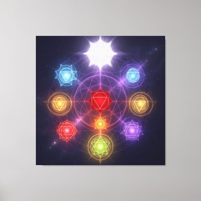 The 7 Chakras´3 Canvastryck (Framsida)