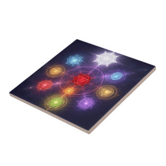 The 7 Chakras´3 Kakelplatta