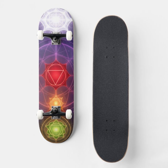 The 7 Chakras´3 Mini Skateboard Bräda 18,5 Cm (Framsida)