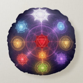 The 7 Chakras´3 Rund Kudde