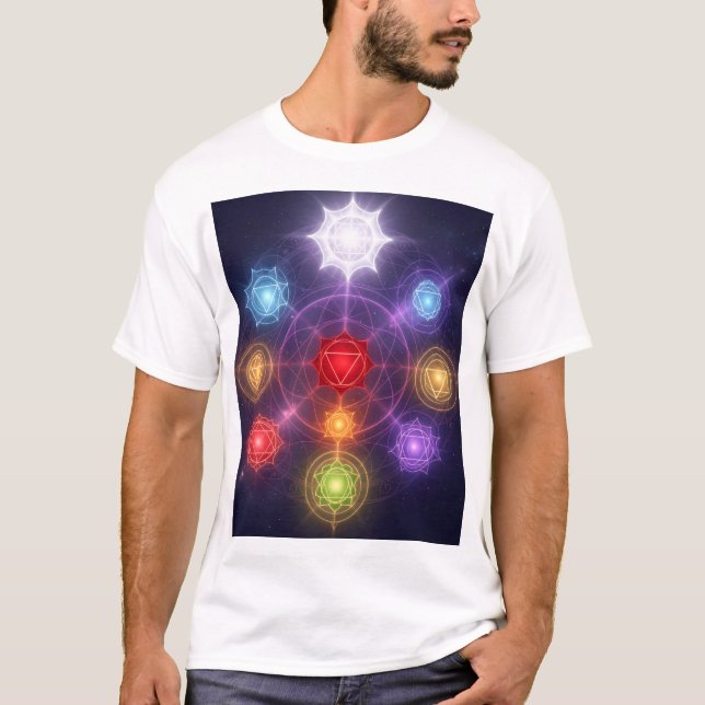 The 7 Chakras´3 T Shirt (Framsida)