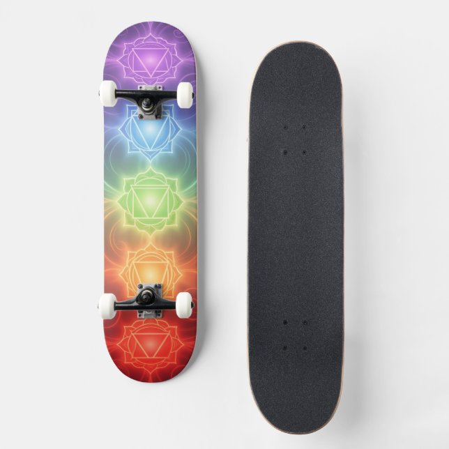 The 7 Chakras´9 Mini Skateboard Bräda 18,5 Cm (Framsida)