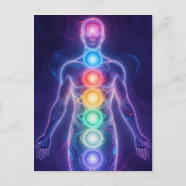  The 7 Chakras Helg Vykort (Framsida)