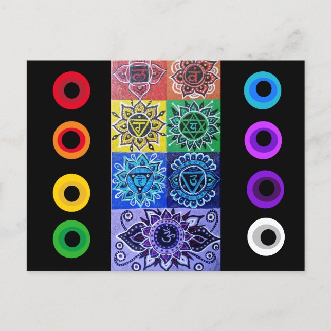 The 7 Chakras Postcard Vykort (Framsida)