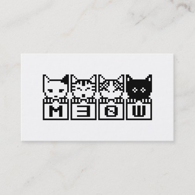 THE 8-BIT CATS M30W VISITKORT (Framsida)