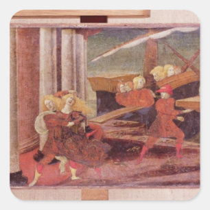 The Abduction of Helen, c.1470 Fyrkantigt Klistermärke