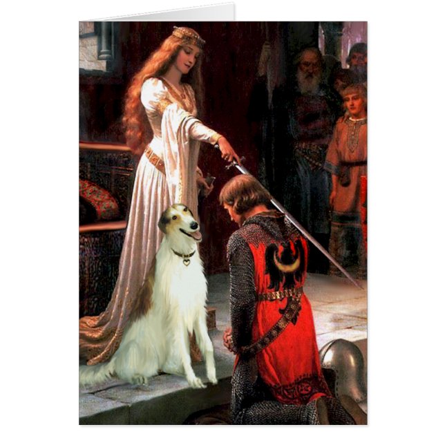 The Accolade -Borzoi Hälsningskort (Framsidan)