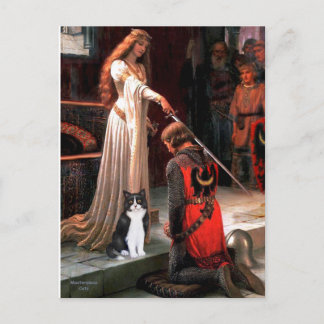The Accolade - Svart och Vit Katt Vykort