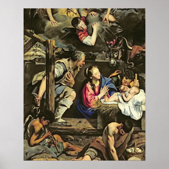 The Adoration of the Shepherds, 1612 (oil on canva Poster (Framsidan)