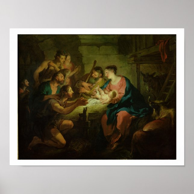 The Adoration of the Shepherds, 1725 (oil on canva Poster (Framsidan)