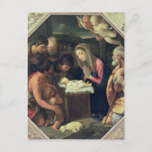 The Adoration of the Shepherdss, c.1640-42 Vykort