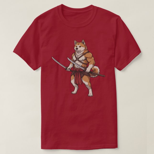 The adventure of the Akita gladiator dog  T Shirt (Design framsida)